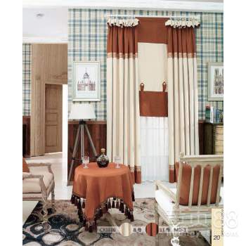 【鸿翔布艺澳泰尔纺织家乐居方园布艺一可布艺textile成品窗帘布艺家纺织窗饰窗纱】-