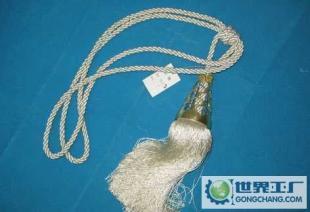 窗帘配件辅料/窗饰/流苏挂穗/窗帘扣/窗帘绑带/银白色流苏G0002_纺织皮革_世界工厂网中国产品信息库